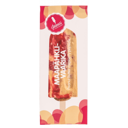 Peanut butter raspberry popsicle