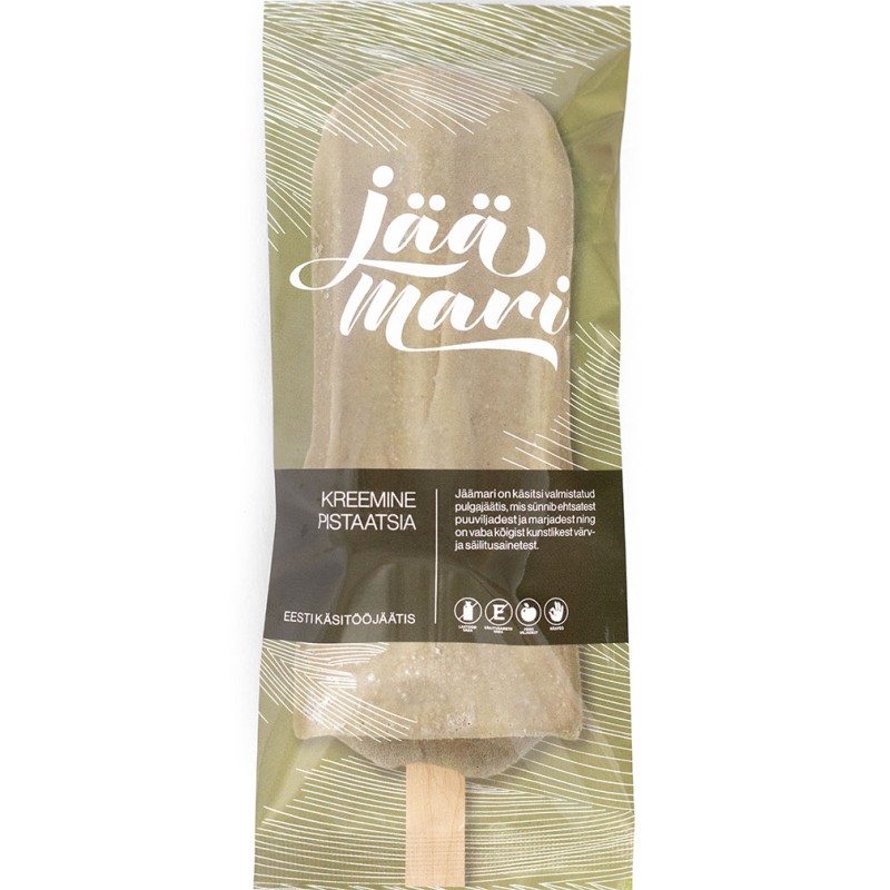 Creamy pistachio popsicle